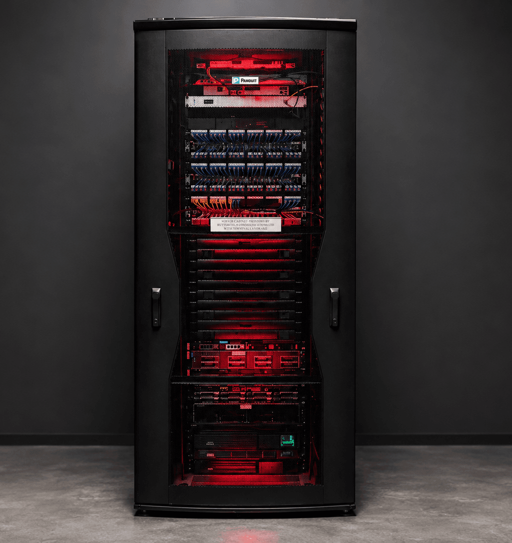 Low-voltage network and technology equipment rack